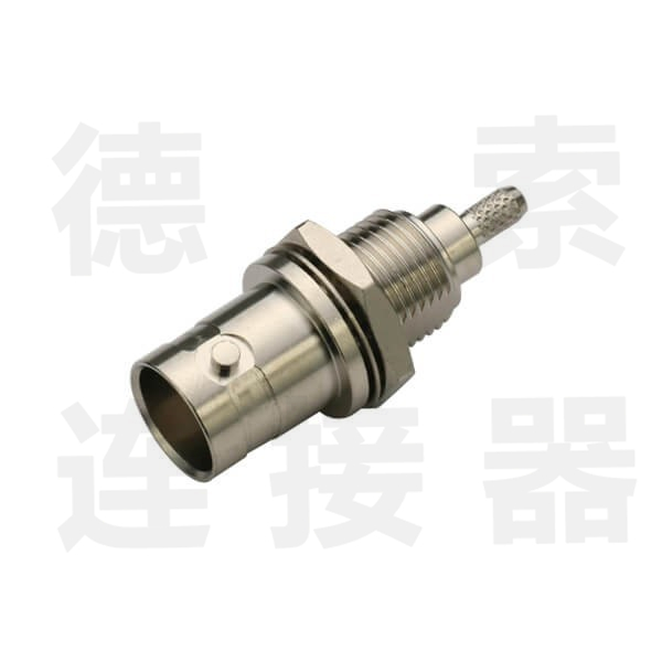 BNC连接器母直式穿墙压接RG316其他铜镀镍标准 