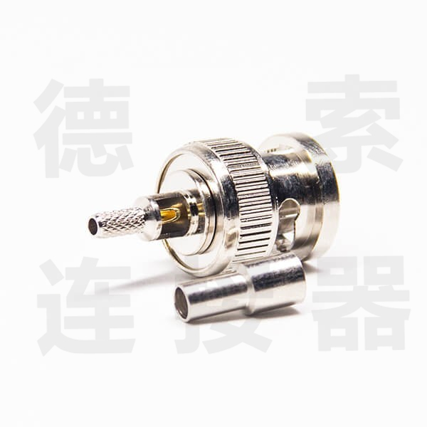 BNC连接器公直式无开天窗压接式其他铜镀镍标准 