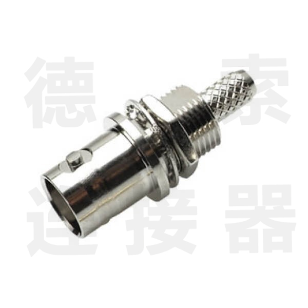 BNC连接器母直式穿墙压接其他铜镀镍标准 