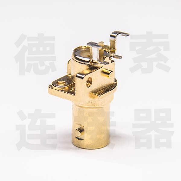 BNC连接器母弯式插孔无其他锌合金镀金标准 