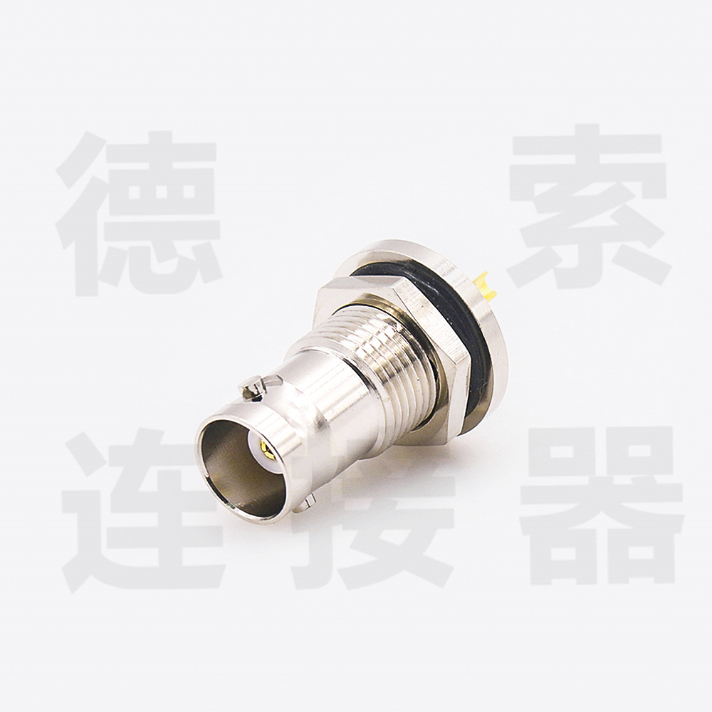 BNC连接器母直式穿墙焊接防水铜镀镍