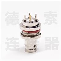 BNC连接器母直式穿墙/插孔无防水铜镀镍标准 