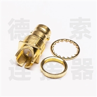 BNC连接器母直式穿墙/卡板无其他铜镀金标准 