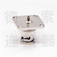 BNC连接器公直式4孔法兰焊接其他铜镀镍标准