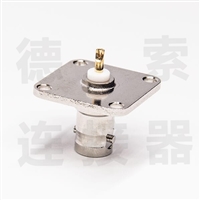 BNC连接器母直式4孔法兰焊接其他铜镀镍标准 