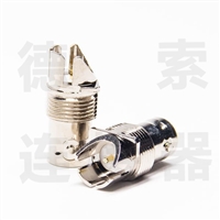 BNC连接器母直式穿墙/卡板无其他铜镀镍标准 