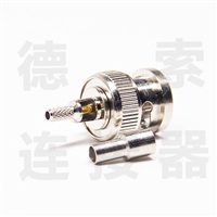 BNC连接器公直式无开天窗压接式其他铜镀镍标准 