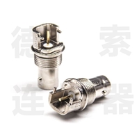 BNC连接器母弯式穿墙/贴板无其他锌合金镀镍标准 
