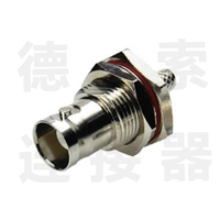 BNC连接器母直式穿墙压接防水铜镀镍标准 