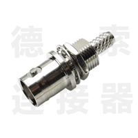 BNC连接器母直式穿墙压接其他铜镀镍标准 