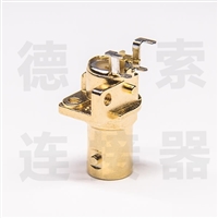 BNC连接器母弯式插孔无其他锌合金镀金标准 