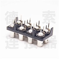 BNC连接器母直式插孔8端口2x4无其他锌合金镀镍标准 