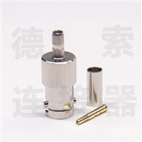 BNC连接器母直式无压接其他铜镀镍反极 