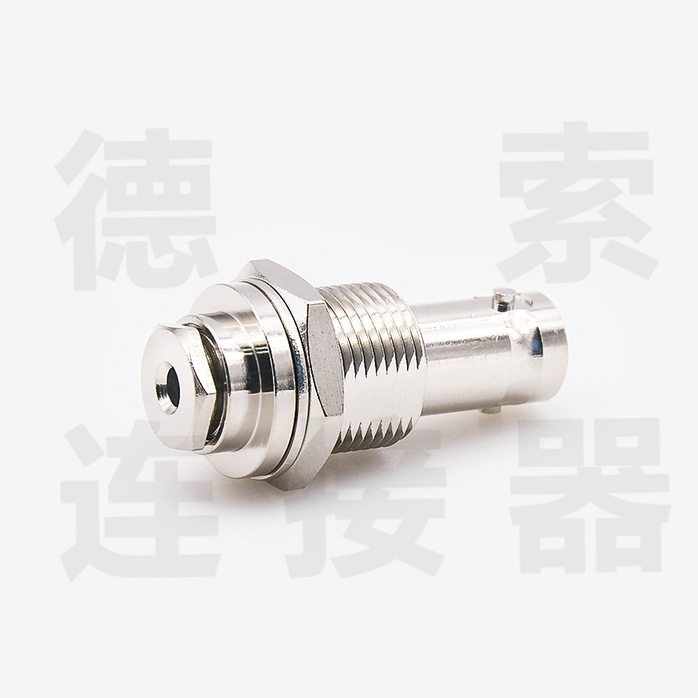 BNC连接器母直式穿墙螺母锁紧RG174/RG316其他铜镀镍标准 