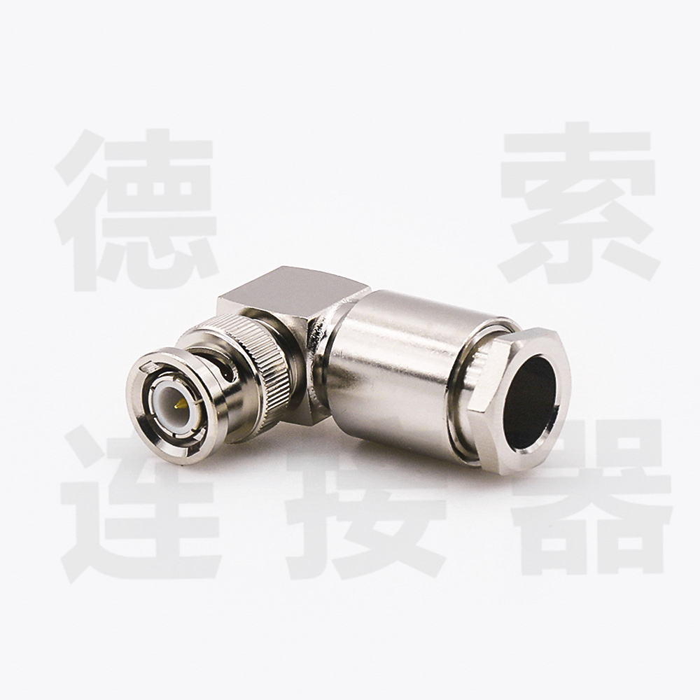 BNC连接器公弯式无螺母锁紧RG8其他铜镀镍标准 