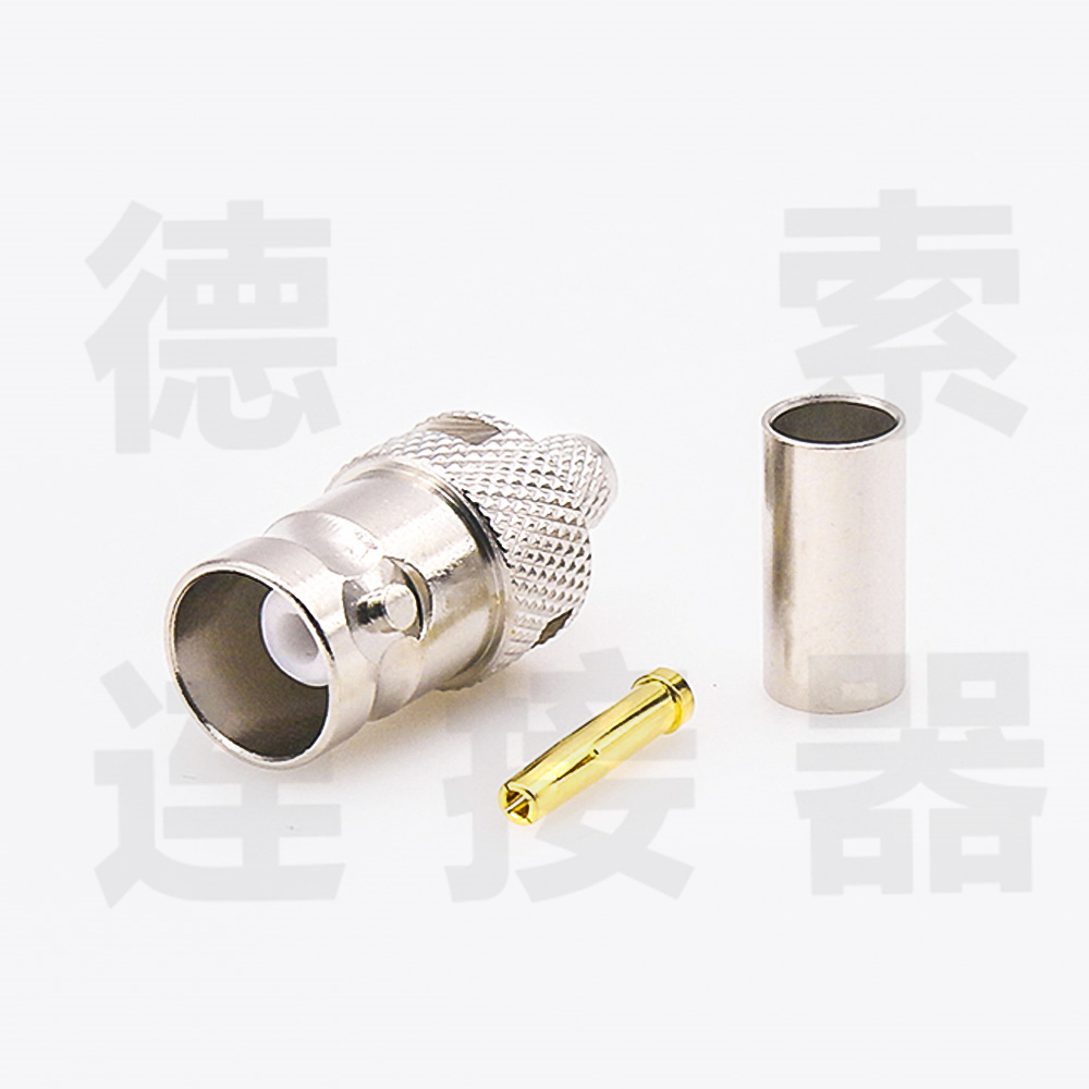 BNC连接器母直式无压接RG58/RG142其他铜镀镍标准 
