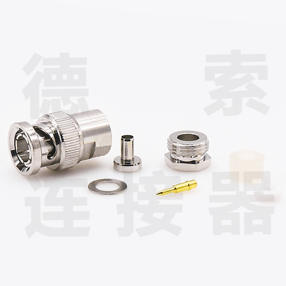BNC连接器公直式无螺母锁紧RG58/RG142其他铜镀镍标准 