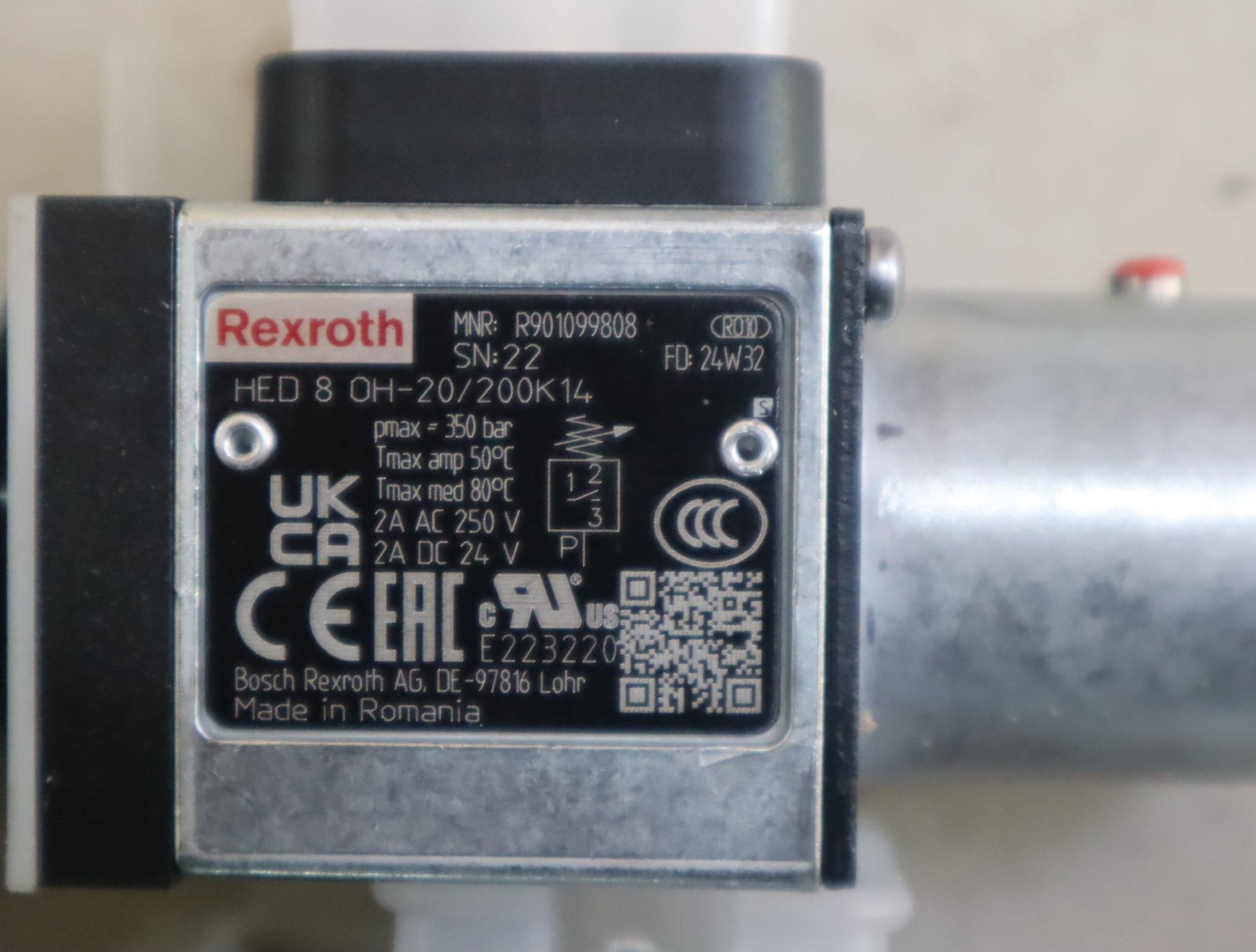 力士乐REXROTH压力继电器压力开关 R901099808 HED8OH-20/200K14