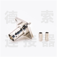 BNC连接器母直式4孔法兰压接RG174/RG316其他铜镀镍标准 