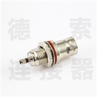 BNC连接器母直式穿墙开天窗压接式防水铜镀镍标准 