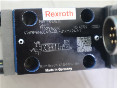 德国力士乐REXROTH伺服阀R901382319 4WRPEH6C4B40L-30/M/24A1 