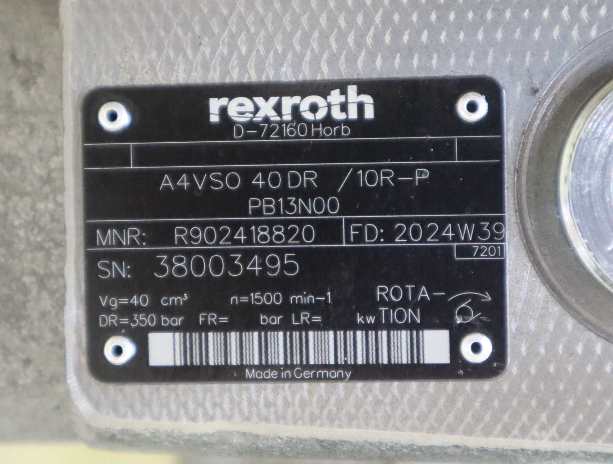 R902418820 A4VSO40DR/10R-PPB13N00 德国力士乐REXROTH柱塞泵