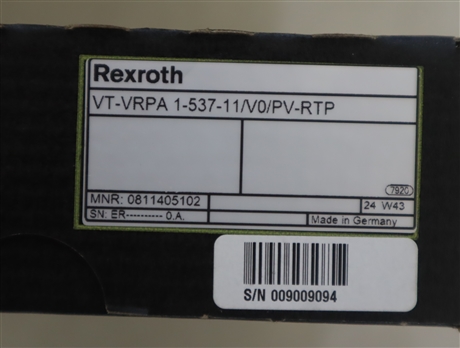 0811405102 VT-VRPA 1-537-1X/V0/PV-RTP 德国力士乐REXROTH放大器