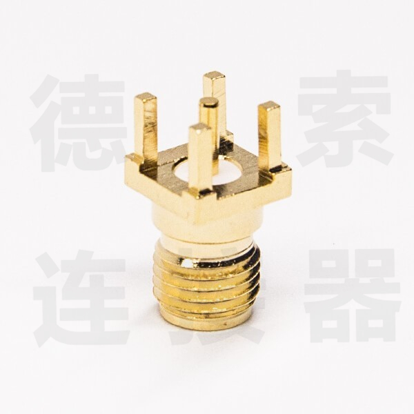 SMA连接器母直式插孔铜镀金标准 