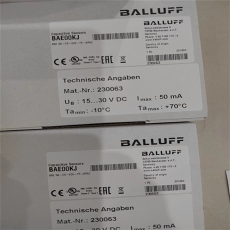 传感器BALLUFBES001J巴鲁夫BES M08EH-PSC40F-S49G