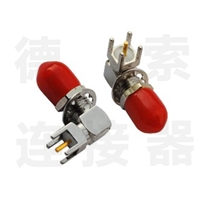 SMA连接器母弯式插孔防尘铜镀金标准 