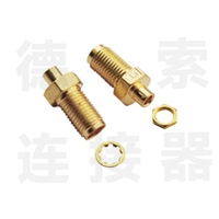 SMA连接器母直式穿墙焊接RG316铜镀金标准 