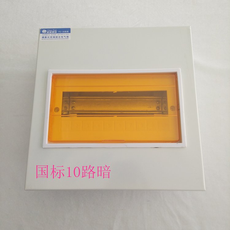 厂家供应超越牌PZ30国标暗装 10回路家居照明终端配电箱