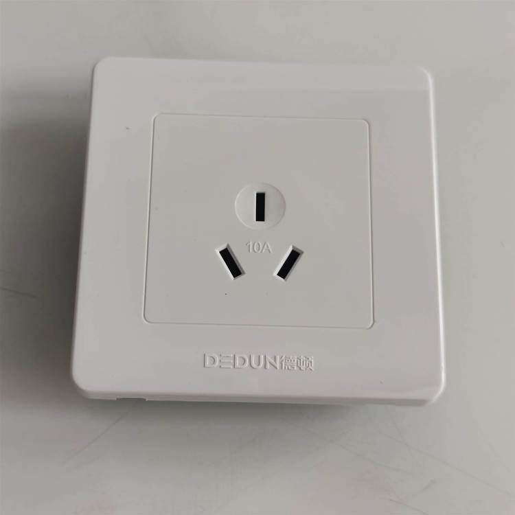 德顿B8系列三孔10A墙壁插座 86型暗装洗衣机油烟机插座