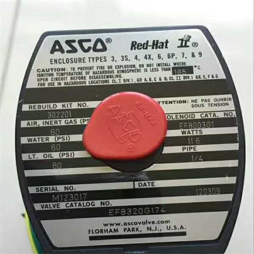安全隐患ASCO阿斯卡电磁阀EFHC8320G174 125VDC