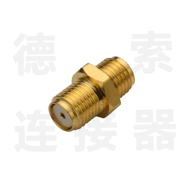 德索SMA连接器母直式穿墙铜镀金标准 