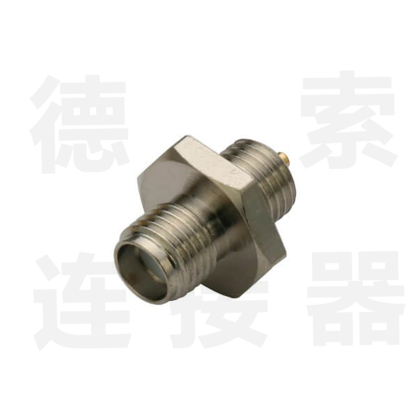 SMA连接器母直式穿墙铜镀镍标准