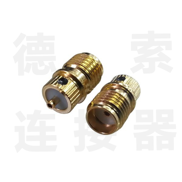 SMA连接器母直式压入式焊接铜镀金标准 