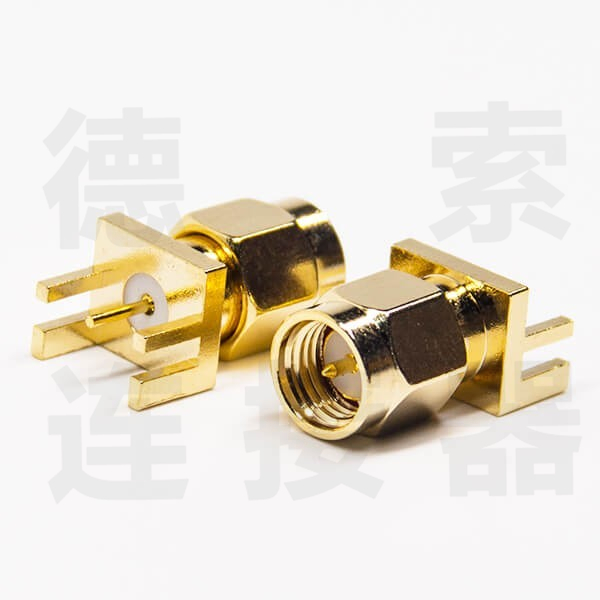 德索SMA连接器公直式卡板铜镀金标准 