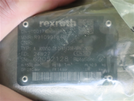 R910991846 A A10VSO18DFR1/31R-VPA12N00德国力士乐REXROTH柱塞泵