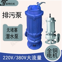 65WQ25-15-2.2kw，304不锈钢材质潜水排污泵