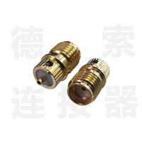 SMA连接器母直式压入式焊接铜镀金标准 