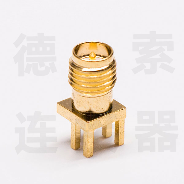 SMA连接器母直式穿墙/卡板铜镀金反极厂家