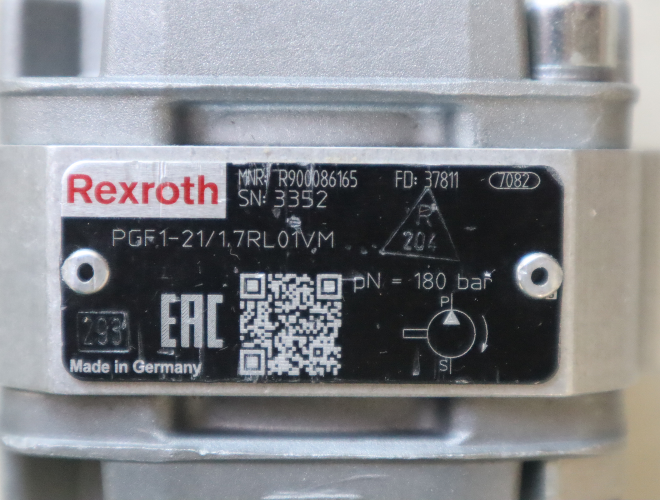 R900086165 PGF1-21/1.7RL01VM 德国力士乐REXROTH齿轮泵