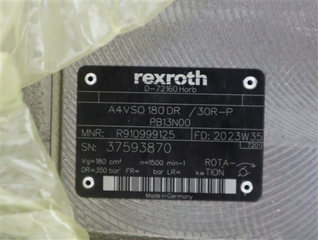 R910999125 A4VSO1800DR/30R-PPB13N00 德国力士乐REXROTH柱塞泵