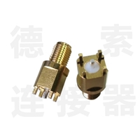 德索SMA连接器母直式穿墙/插孔铜镀金标准定制