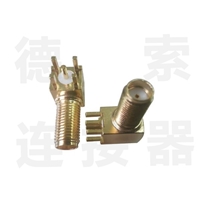 德索SMA连接器母弯式穿墙/插孔铜镀金标准厂家