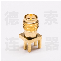 SMA连接器母直式穿墙/卡板铜镀金反极厂家