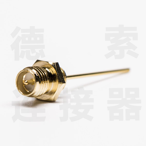 SMA连接器母直式穿墙铜镀金反极厂家