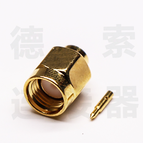 SMA连接器公直式焊接铜镀金标准 