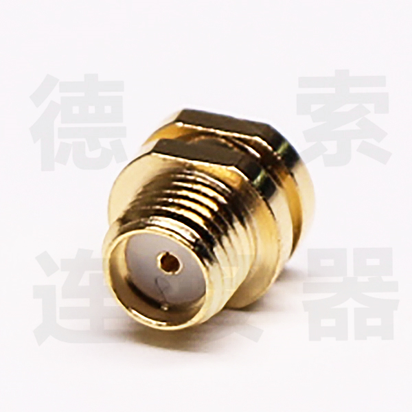 德索SMA连接器母直式穿墙铜镀金标准厂家